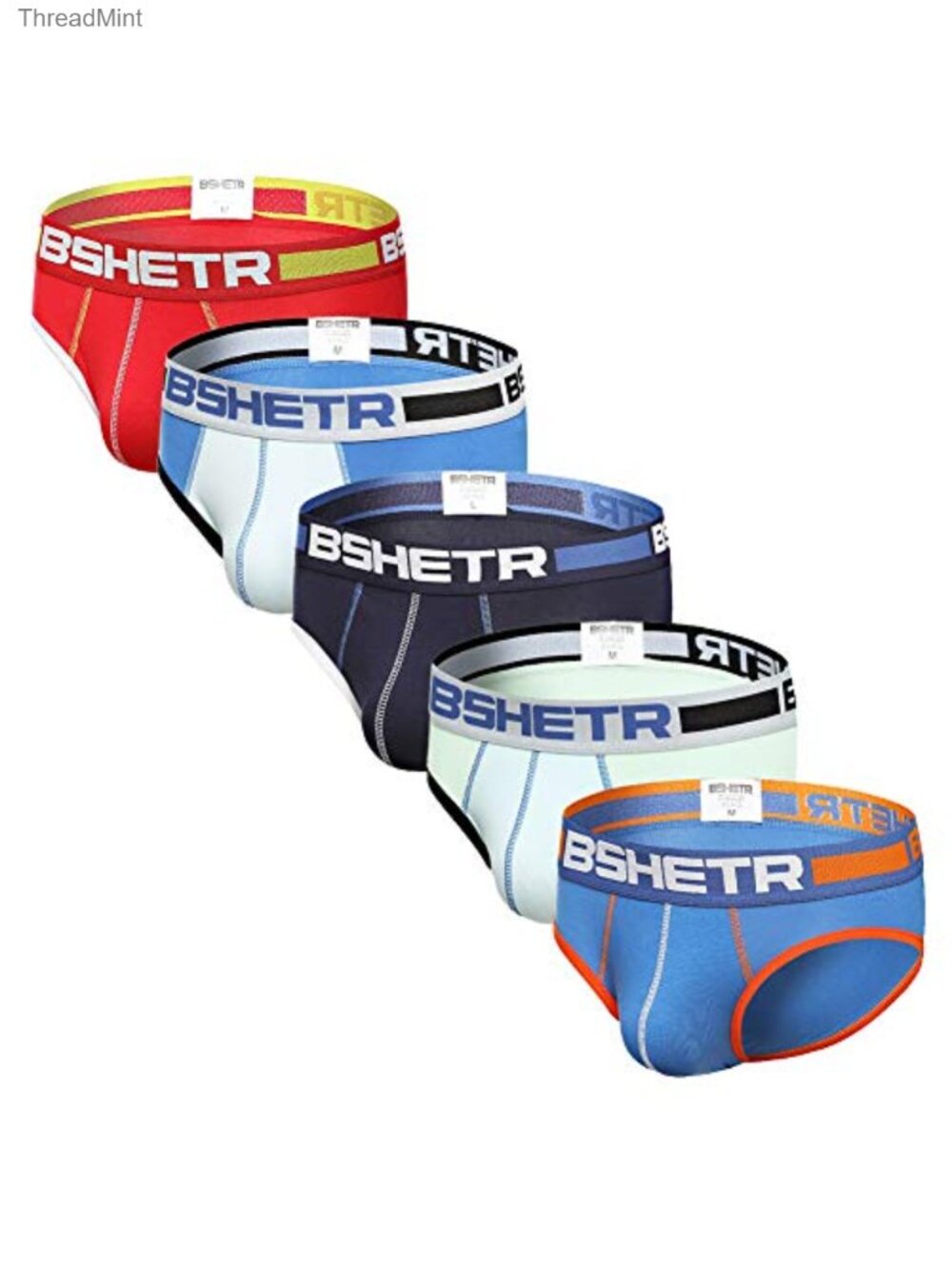 Men's Cotton Briefs 5-Pack Low Rise Soft Underwear Breathable Everyday